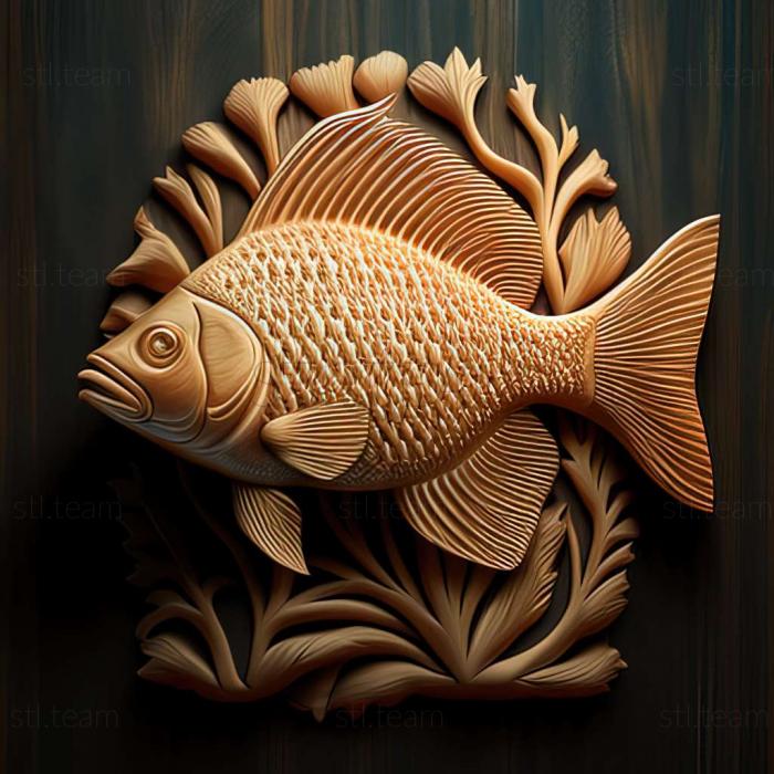 3D model Broad  finned pecilia fish (STL)